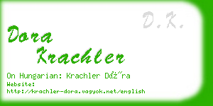 dora krachler business card